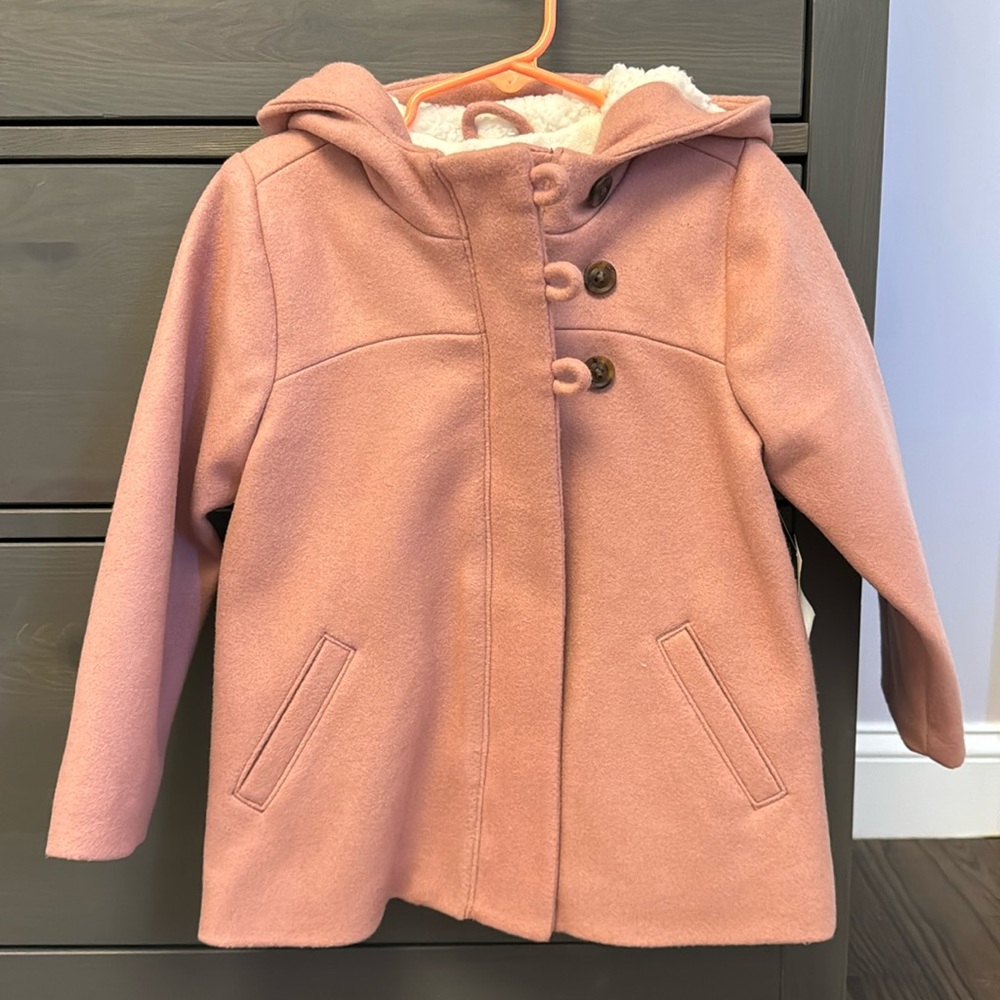 Brand new Girls Fleece lined wool coat